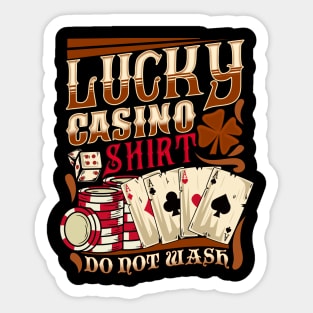 Vintage Lucky Casino print Vegas Jackpot Gambling Sticker